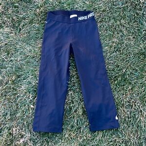 Nike Pro Dri Fit Active Activewear Compressions Cropped Ankle Workout Leggings